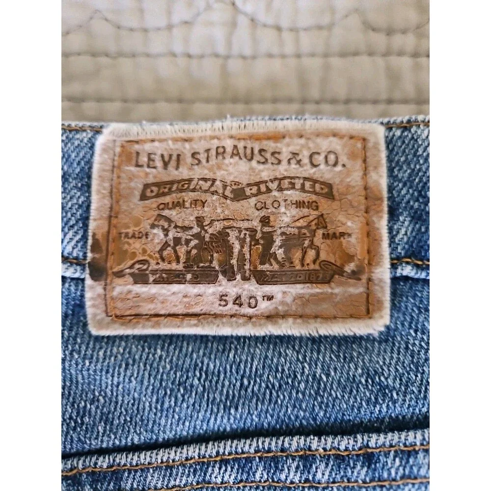 Vintage 90’s Levis 540 Brown Tab Made In USA Flex Jeans Mens 36x29